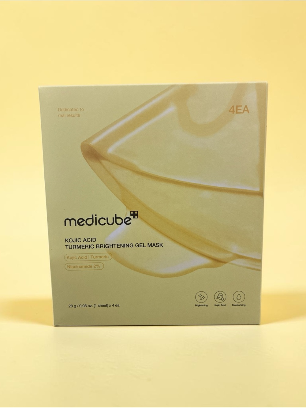 NEW Medicube Kojic Acid Turmeric Brightening Gel Mask 4-Pack | Niacinamide 2%